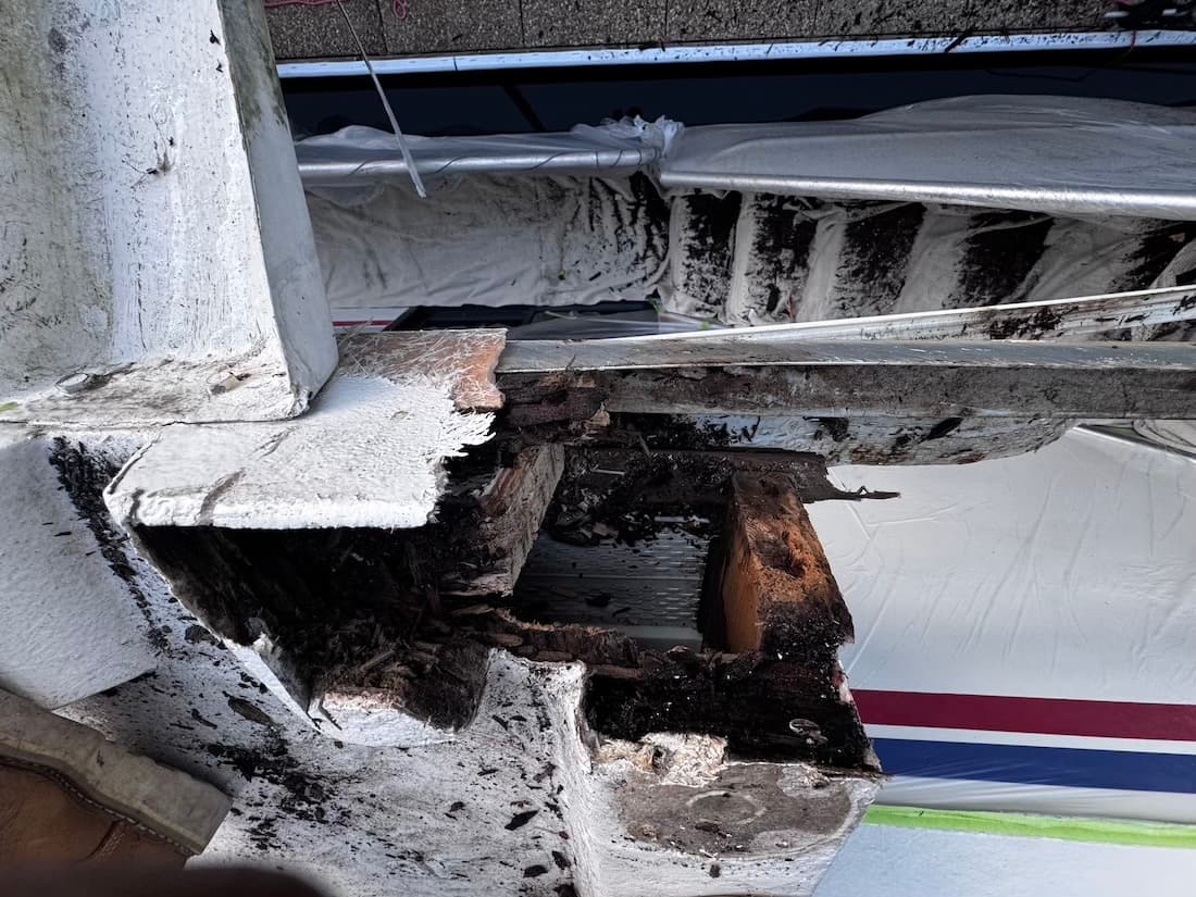 Boat restoration work