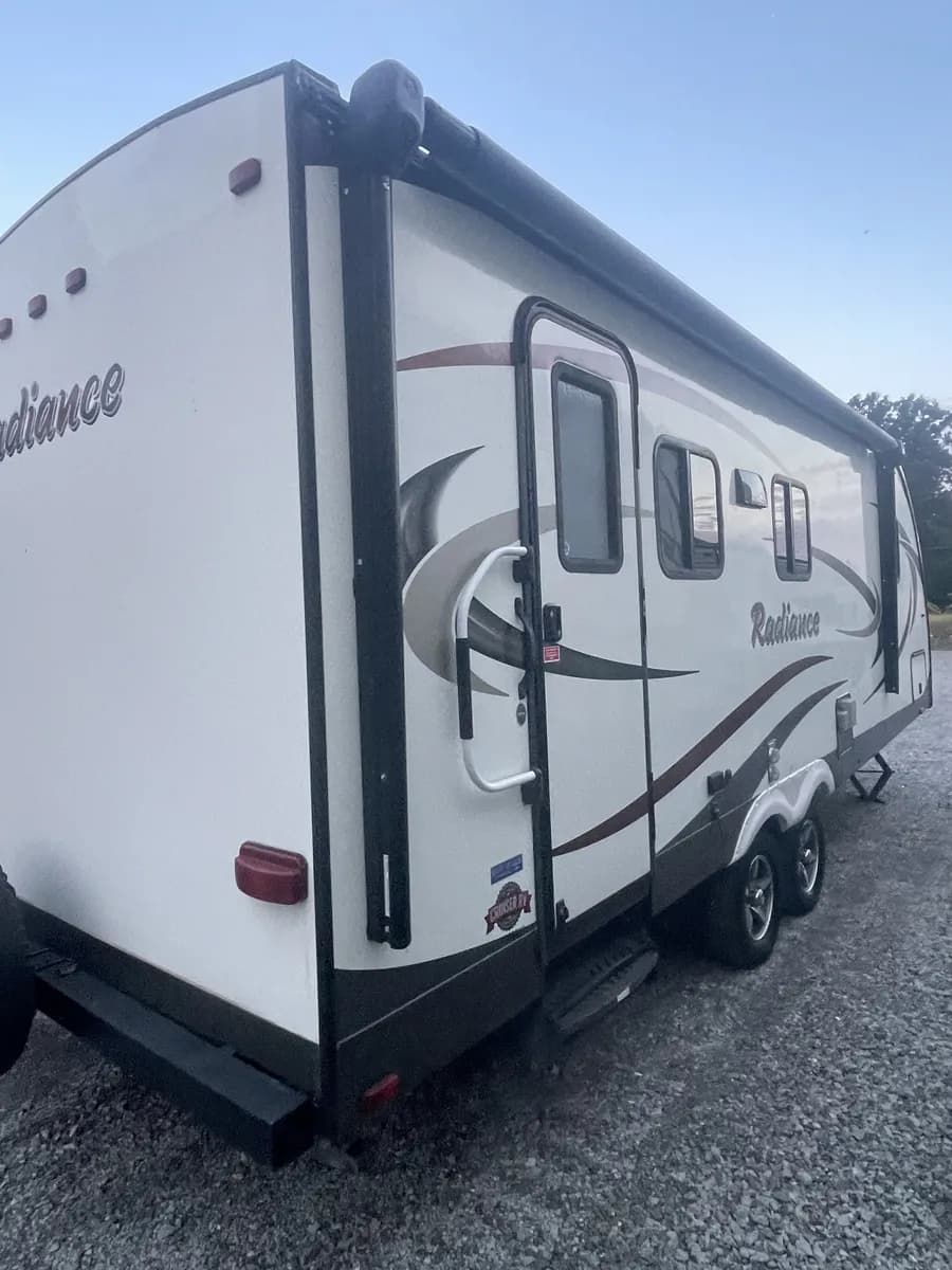 Completed 2015 Cruiser RV Radiance after full floor replacement and roof repair at Nations RV & Marine